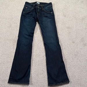 Hudson Jeans Signature Petite Bootcut Size 27 Dark Wash Denim Flap Pockets